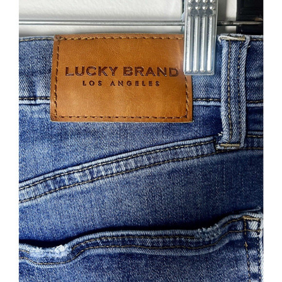 Lucky Brand Women's High Rise Skinny Bridgette Button Fly Frayed Hem Jeans Sz8 - Picture 4 of 5